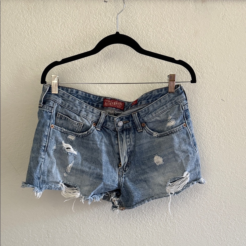 Lucky Brand Ripped Denim Shorts